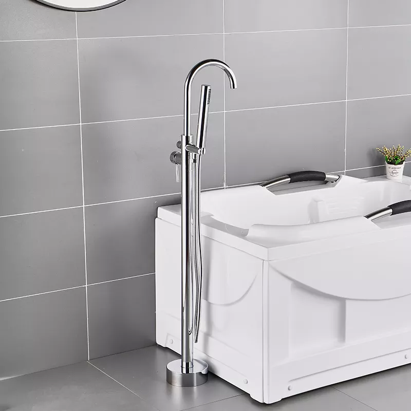 freestanding Bathtub Shower Faucets 6708 floor tub standing bath showers bathroom Water taps Shower Mixer Tap bathtub faucet set