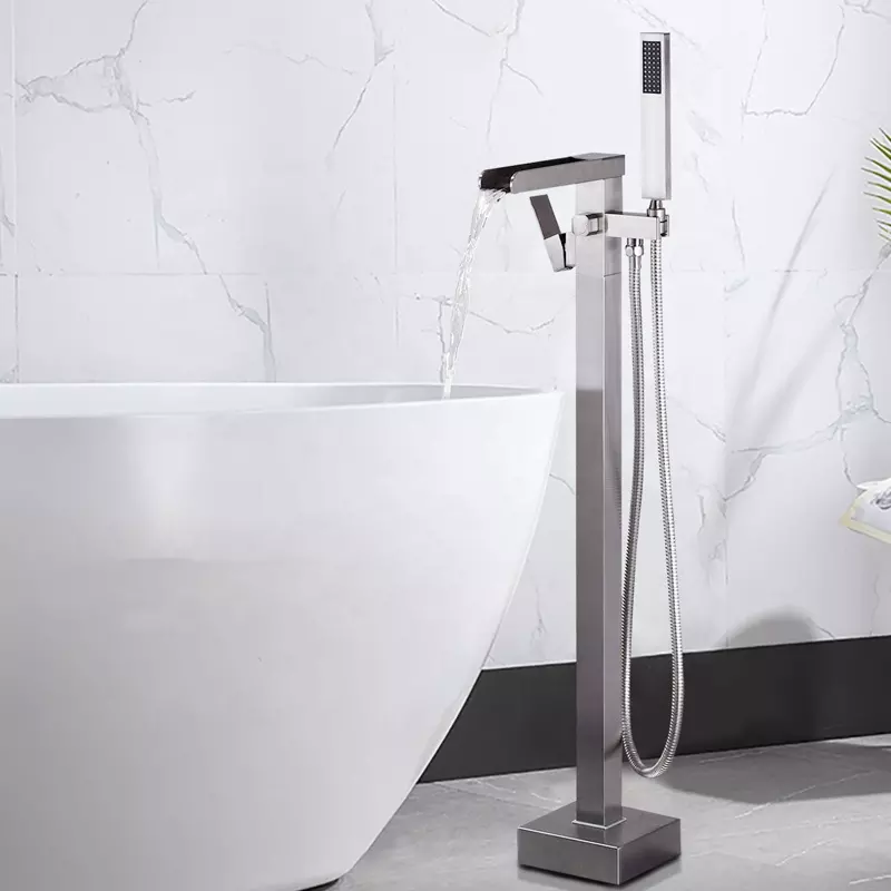 freestanding Bathtub Shower Faucets 6719 floor tub standing bath showers bathroom Water taps Shower Mixer Tap bathtub faucet set
