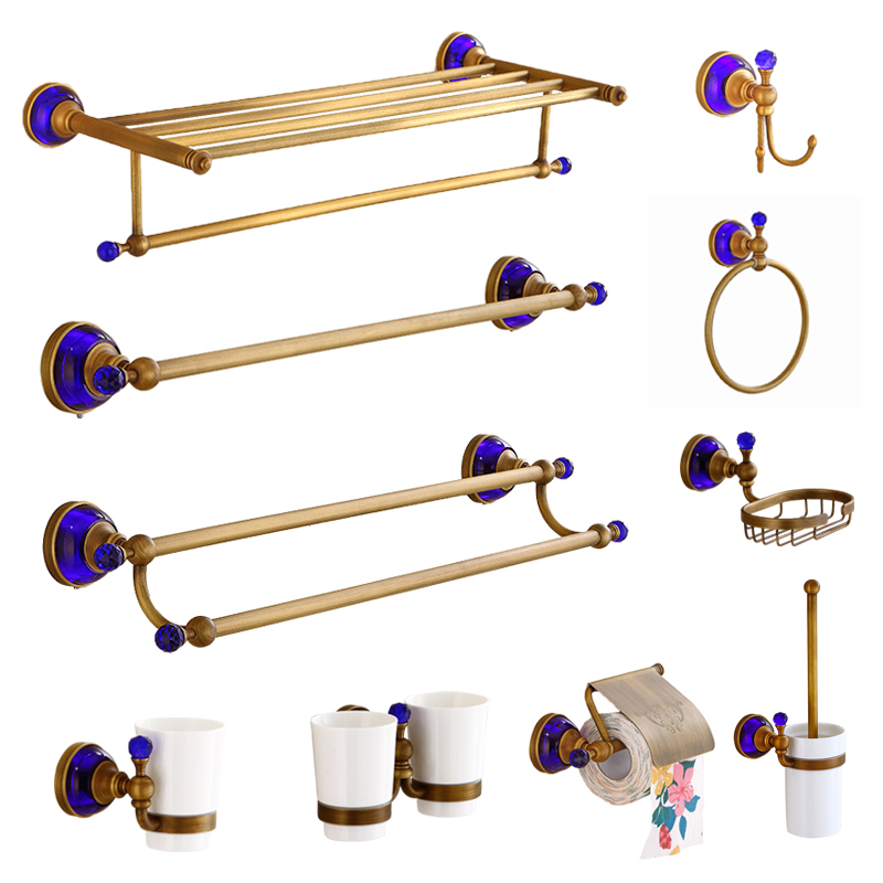 Wall-Mounted Bathroom brass Towel Bar Bathroom Towel Single Pole Bathroom Hanging Rod towel bar
