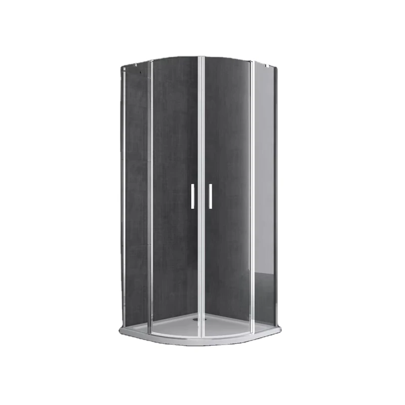 China Loong Aluminium Frame Two Sliding Doors Shower Enclosure with Tempered Glass Tray and 3 Year Warranty for Hotels and Private Use
