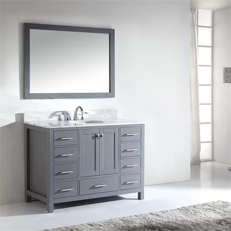 China Loong Bathroom Cabinet with Mirror Professional Manufacturer's New Waterproof Bathroom Vanities With Sink