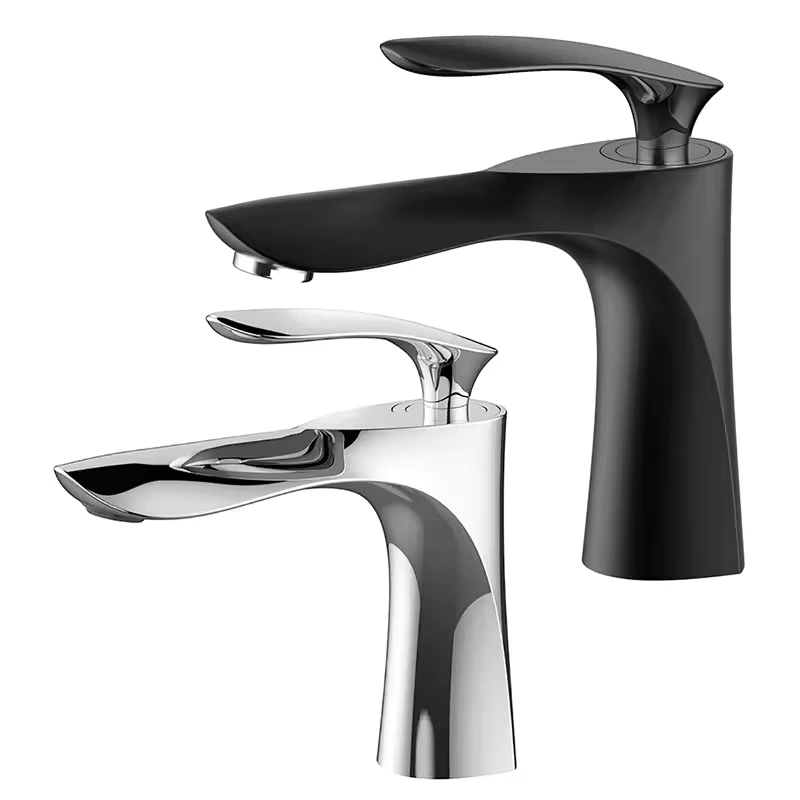 China Loong Classic Single Handle Desk Mounted Basin Faucet Brass Hot and Cold Chrome Zinc Basin Faucet Basin Mixer for Hotel