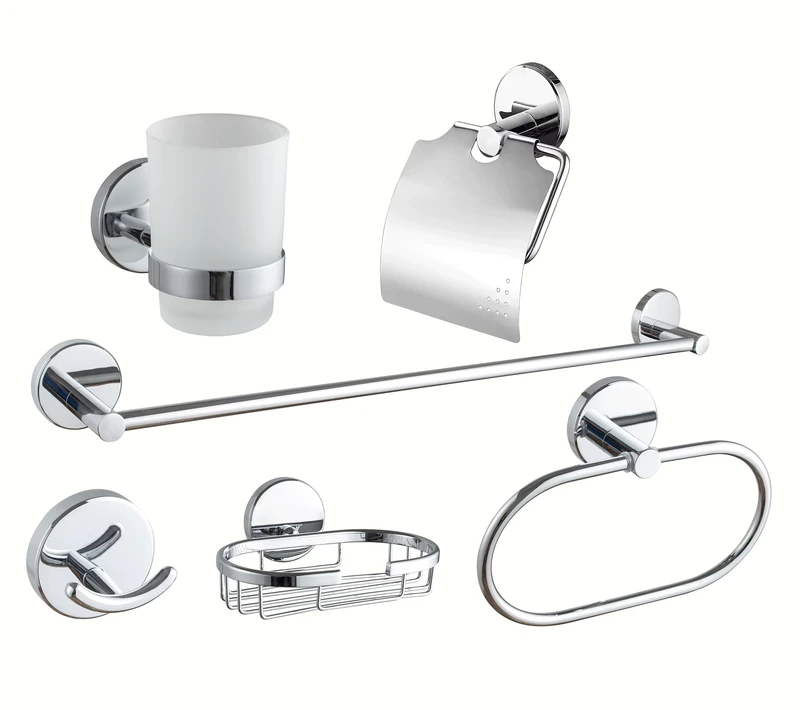 China Loong Complete Stainless Steel Bathroom Hardware Accessories Set with Chrome Finishing for Home Bathroom Renovations