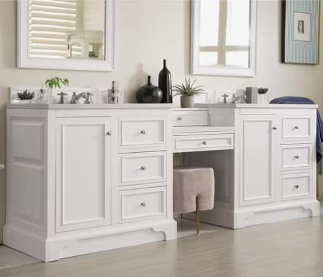 China Loong Custom Modern Solid Wood Plywood MDF Melamine Board Wall Mounted Bathroom Vanity Cabinet LED Mirror Water Resistant