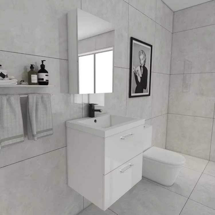 China Loong Custom White Wall Hang Bathroom Sink Vanities Furniture