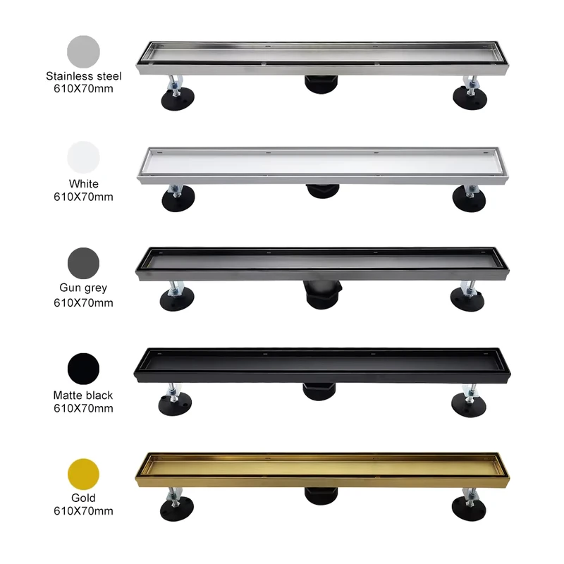 China Loong Customizable SUS304 Bathroom Stainless Steel Linear Floor Shower Drain
