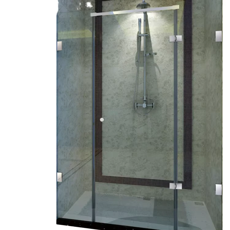 China Loong Customized Modern Bathroom System Partition Frameless Tempered Glass Shower Room With Hinge Open Sliding Door Fitting