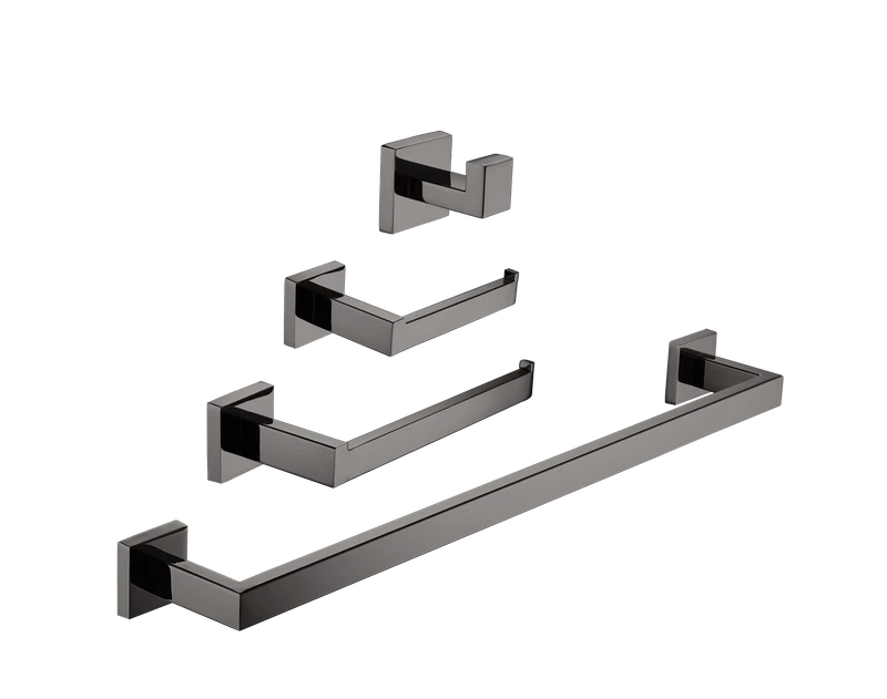 China Loong Customized Wall Mounted Hotel Brushed Bathroom Hardware Set Stainless Steel Bathroom Accessories Set