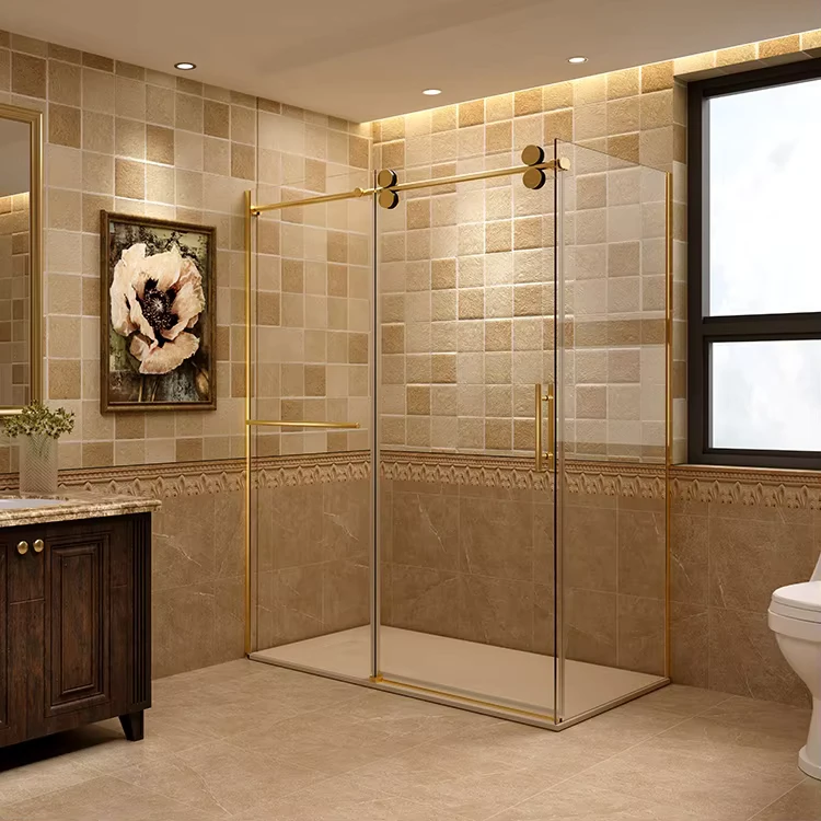 China Loong Frameless Sliding Stainless Steel 304 Bathroom Shower Enclosure for Hotel & Apartment Use 5 Year Warranty