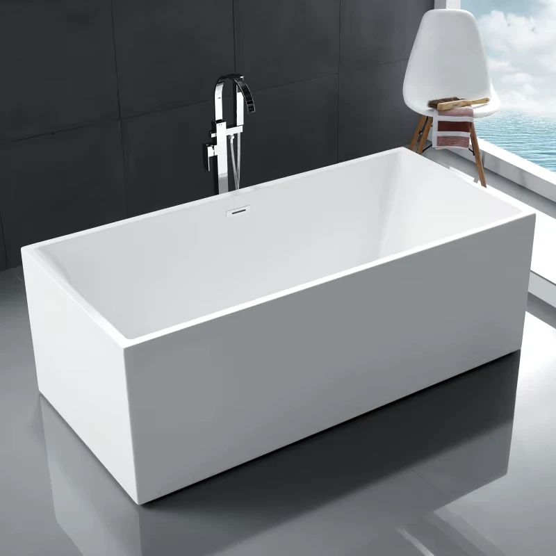 China Loong Freestanding Bathtub Modern New Design Soaking Bath Tub Acrylic Bathtub for Bathroom Desgin