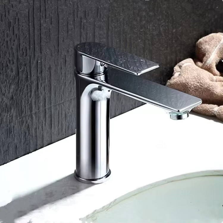 China Loong Modern Single Handle Copper Alloy Deck Mounted Bathroom Vanity Faucet Hot Cold Water Basin Washhand Basin Mixer Faucet