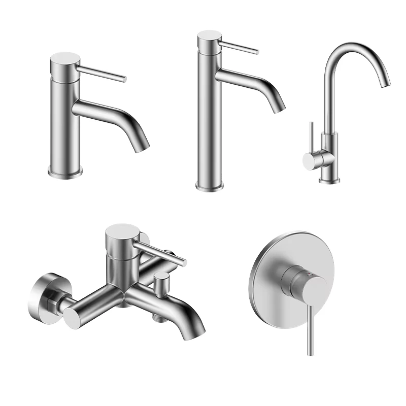 China Loong Modern Single Handle Stainless Steel Basin Faucet Hot Cold Shower Tap with Ceramic Valve Core for Bathroom and Kitchen Sink