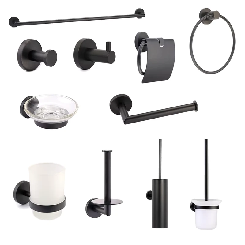 China Loong OEM ODM Experience Factory Complete Bathroom Hardware Stainless Steel Bathroom Accessories Set