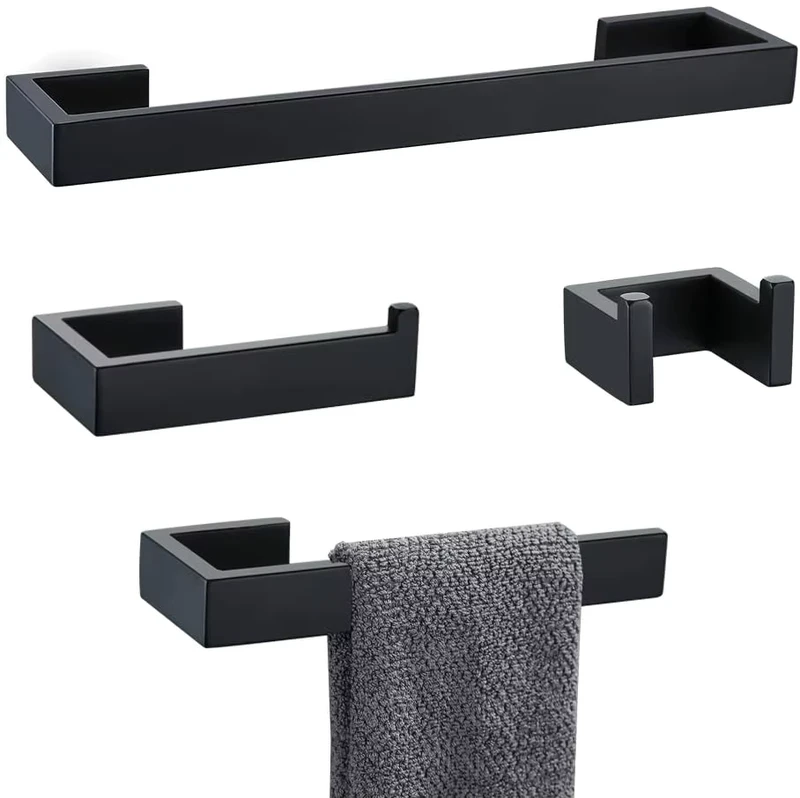 China Loong SUS304 Stainless Steel Towel Bar Set 16.5 Inch Wall Mounted Bathroom Hardware Accessories Rustproof OEM ODM Custom